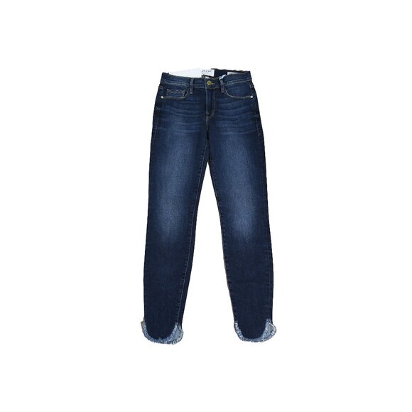 Frame Mid Rise Skinny Fit Jeans Crop Leg Denim